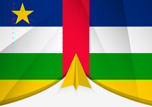Flag of Central African Republic vector