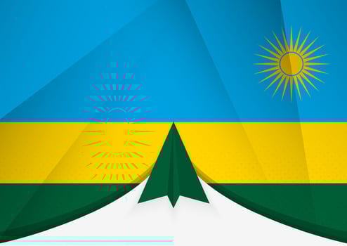 Modern design of Rwanda's national flag vector