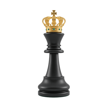 Royal Chess Piece King Isolated on Transparent, Symbolic Game of Strategy, Power and Intelligence png