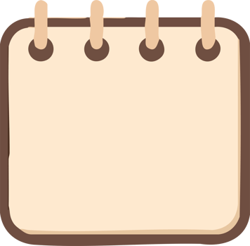 Cartoon Illustration of a Blank Notepad png