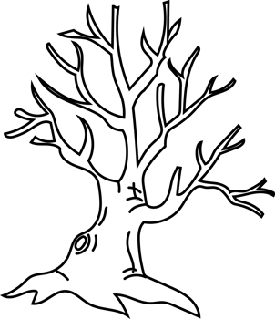 Creepy Tree Halloween Doodle Clipart png