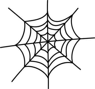 Spider Web Halloween Element Simple Line Art png