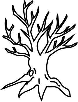 Dead Tree Illustration for Halloween Spooky Design png