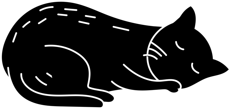Sleeping Cat in Curled Position png