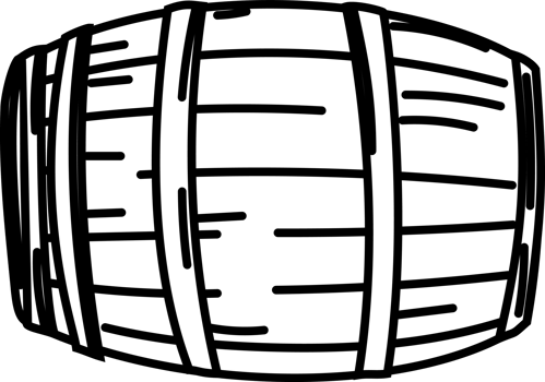 Aged Oak Barrel Illustration png