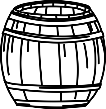 Classic Wine Barrel Drawing png