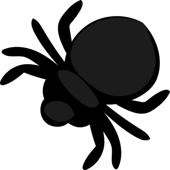 Black widow spider Halloween creepy design png