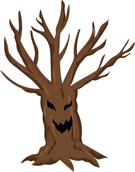 Dead tree spooky silhouette Halloween object png