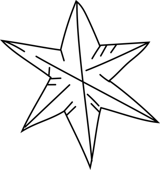 Hand-drawn Christmas star icon for festive decoration png