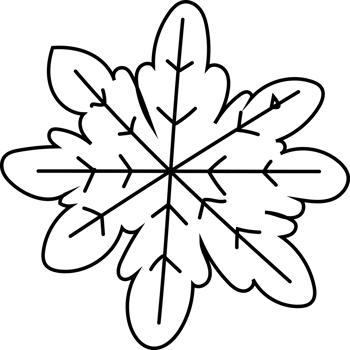 Snowflake doodle icon for winter holiday graphic assets png