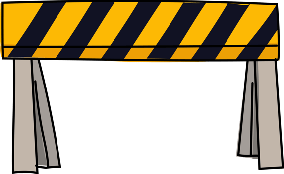 Yellow Black Roadblock Barricade png
