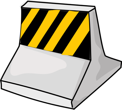 Concrete Divider Barrier Block png
