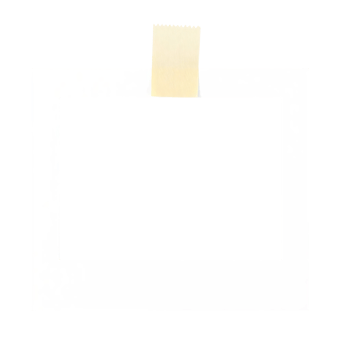 An empty photo frame with a sticky note on it png
