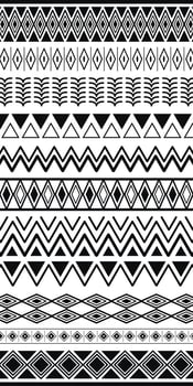 tribal pattern ethnic ornament art wallpaper white and black background suitable for carpet or packaging print. vector