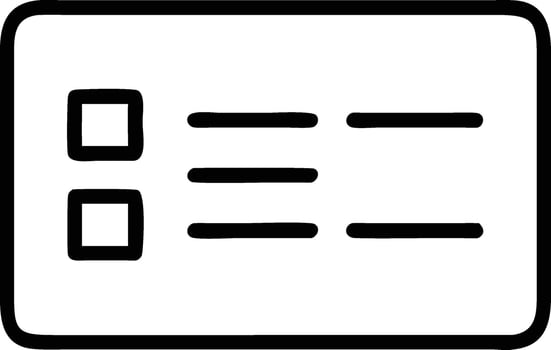 Checklist form survey list task to do items planning and checkboxes graphic design illustration vector