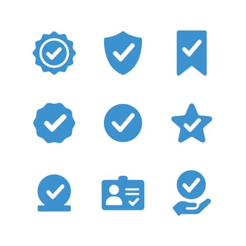 Verified Silhouette Icons vector