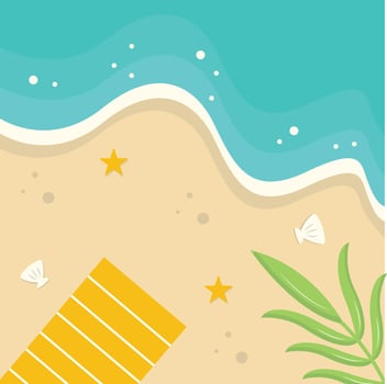 Top View Summer Beach Background vector