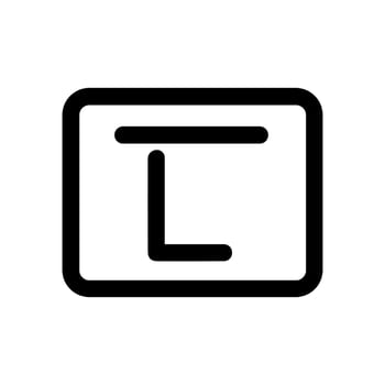 Minimalist Stroke Align Text Icon Inside a Rounded Square Button vector