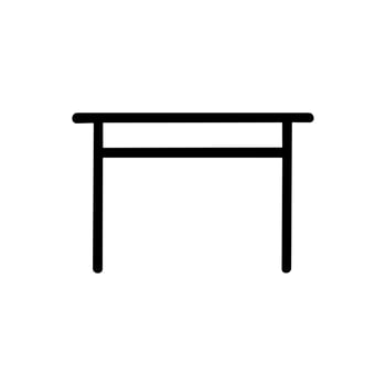 Minimalist Line Simple Table Furniture Interior Room Object Illustration vector