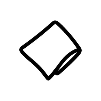 Simple Handdrawn Cloth Wipe Outline Style Icon for Cleaning Purpose vector