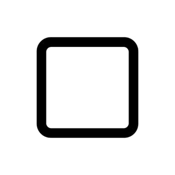 Simple Rounded Corner Square Frame Outline Shape Icon Symbol vector