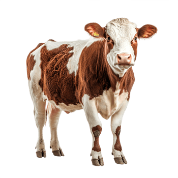 Hereford Cow isolated on transparent background png