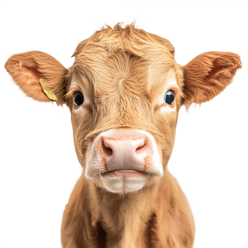 Healthy cow isolated on transparent background png