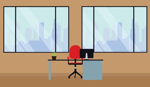 Empty ceo office interior. Clipart image vector