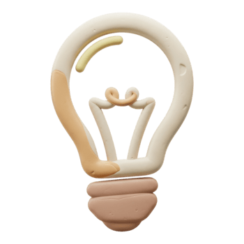 Lightbulb symbol representing an idea isolated on transparent background png