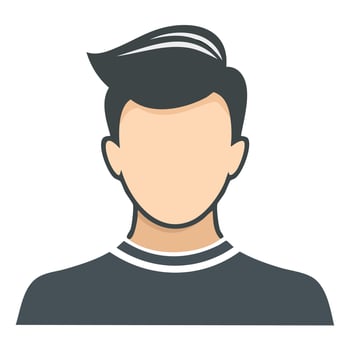 A man's avatar on a white background vector