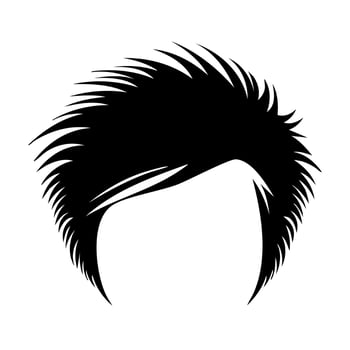 A silhouette of a woman's head with a short haircut vector