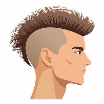 A man with a mohawk hairstyle vector