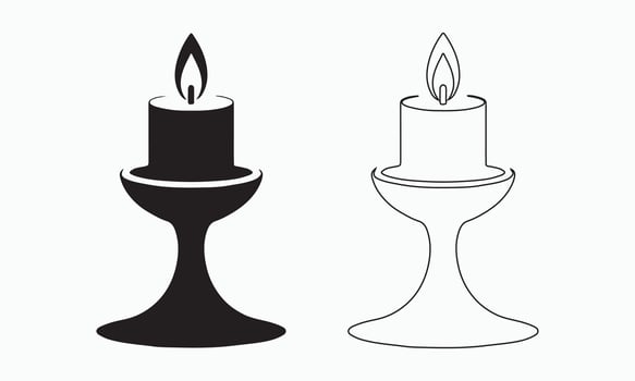 Candle Holder Illustration for Design vector