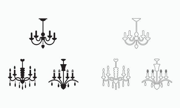 Various Chandelier Designs vector