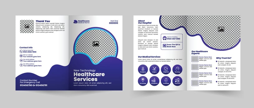 Brochure for new healthcare services vector