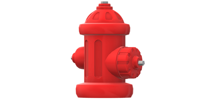 fire safety red hydrant 3d render png