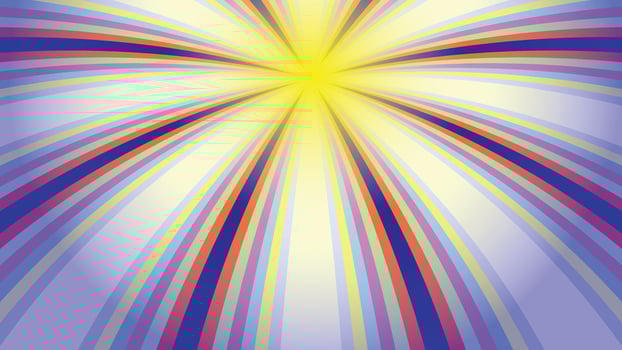 Abstract background with curved blade rays in multicolored tones. vector
