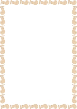 Frame of cute domestic animals. Kitty illustration with empty space for your text vector