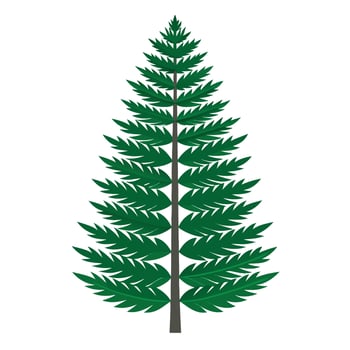 A green tree with leaves on it vector