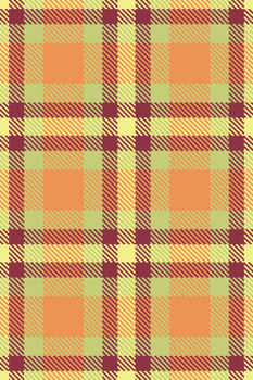 Covering pattern fabric, realistic tartan seamless background. Square plaid texture textile check in orange and lime colors. vector