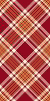 1960s seamless texture, regular background textile tartan. Jpg check fabric plaid pattern in red and papaya whip colors. vector