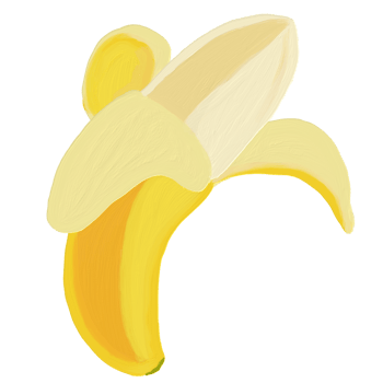 Watercolor illustration banana png