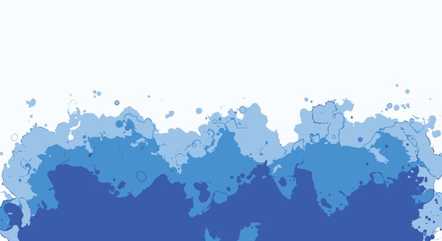 Abstract artistic background featuring cool watercolor textures and blue color gradients vector
