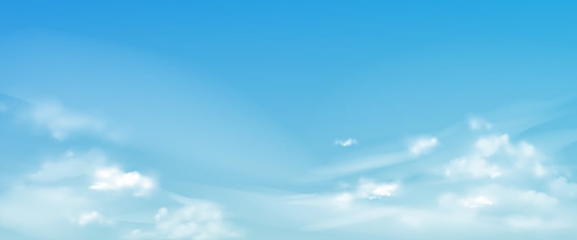 Sky with clouds in blue vector