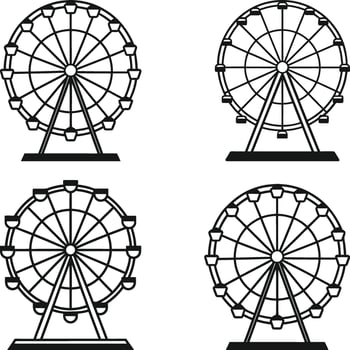 Ferris wheel isolated icon. vector