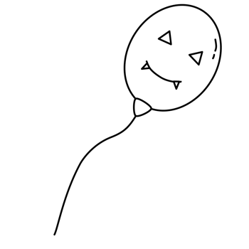 outline of devil balloon png