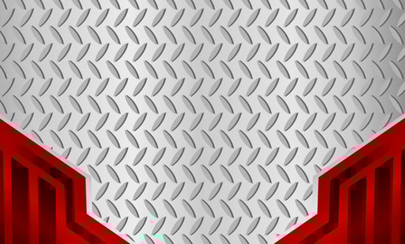 Metal pattern with red accents vector