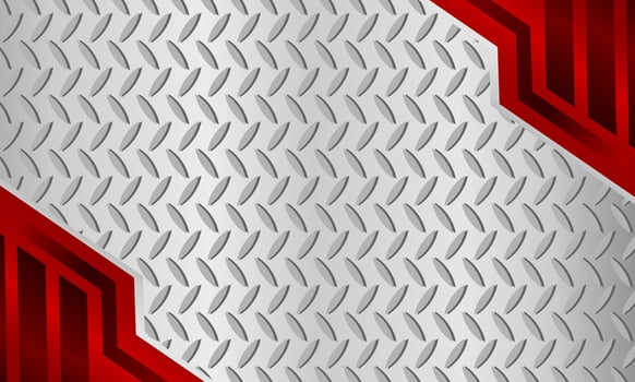 Red and metallic textured background vector