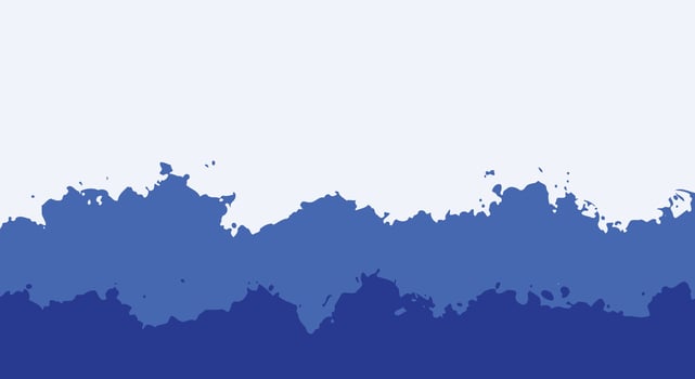 Dynamic blue watercolor splash creates a modern abstract background with depth and artistic flair vector