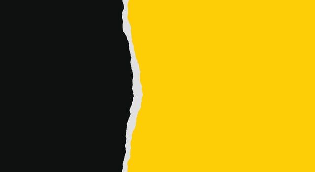Unleash your creativity with this vibrant yellow and bold black ripped paper background vector
